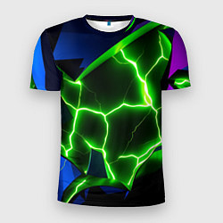 Мужская спорт-футболка Neon green glow