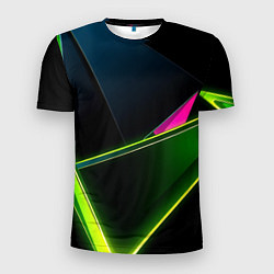 Футболка спортивная мужская Неоновое освещение, цвет: 3D-принт