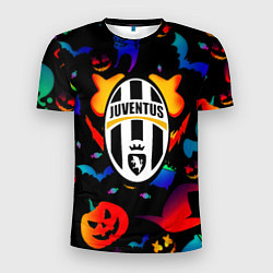 Мужская спорт-футболка Juventus хэллоуин неон