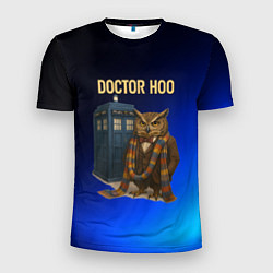 Футболка спортивная мужская Doctor Hoo сова у телефонной будки, цвет: 3D-принт