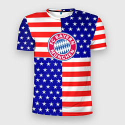 Футболка спортивная мужская Бавария Мюнхен сша паттерн, цвет: 3D-принт