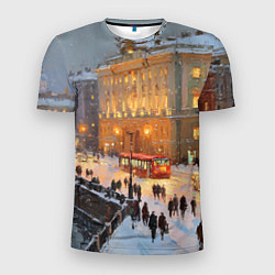 Футболка спортивная мужская Предновогодний Санкт-Петербург, цвет: 3D-принт