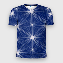 Мужская спорт-футболка Звезды на синем фоне
