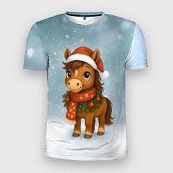 Футболка спортивная мужская Милый конек, цвет: 3D-принт