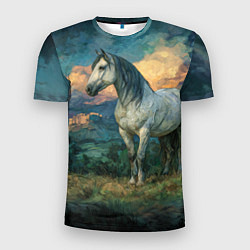 Футболка спортивная мужская Конь маслом, цвет: 3D-принт
