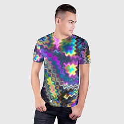 Футболка спортивная мужская Абстракция переливы, цвет: 3D-принт — фото 2