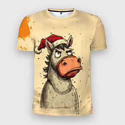 Футболка спортивная мужская Задумчивая лошадь, цвет: 3D-принт