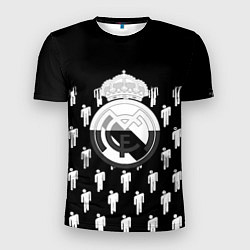 Футболка спортивная мужская Реал Мадрид люди краски, цвет: 3D-принт