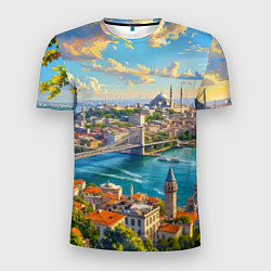 Мужская спорт-футболка Сплетение эпох над Босфором