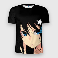 Футболка спортивная мужская Black Rock Shooter - глаза Мато Курои, цвет: 3D-принт