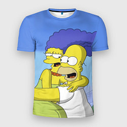 Мужская спорт-футболка Гомер и Мардж