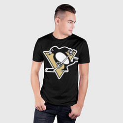 Футболка спортивная мужская Pittsburgh Penguins: Malkin, цвет: 3D-принт — фото 2