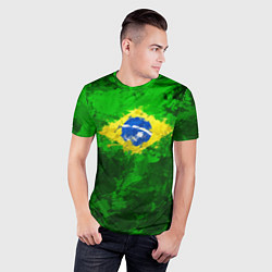 Футболка спортивная мужская Бразилия, цвет: 3D-принт — фото 2