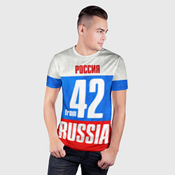 Футболка спортивная мужская Russia: from 42, цвет: 3D-принт — фото 2