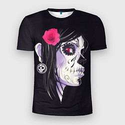 Мужская спорт-футболка День мертвецов - девушка