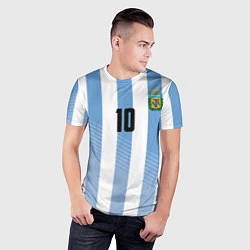 Футболка спортивная мужская Месси - сборная Аргентины, цвет: 3D-принт — фото 2