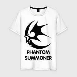 Футболка хлопковая мужская Dark Elf Mage - Phantom Summoner, цвет: белый