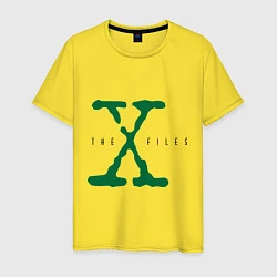 Футболка хлопковая мужская The X-files, цвет: желтый