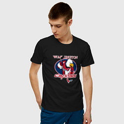 Футболка хлопковая мужская Washington Capitals Hockey цвета черный — фото 2