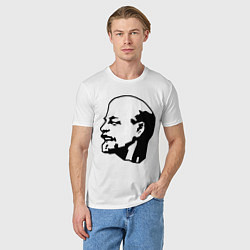 Футболка хлопковая мужская Ленин: скульптура, цвет: белый — фото 2