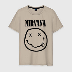 Футболка хлопковая мужская Nirvana, цвет: миндальный