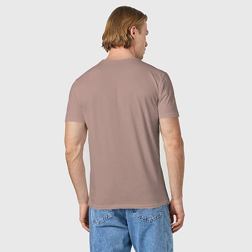 Мужская футболка Сова: нервы-то не стальные! / Пыльно-розовый – фото 4