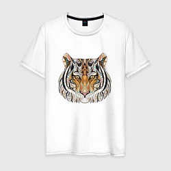 Мужская футболка Расписная голова тигрицы