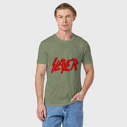 Футболка хлопковая мужская Slayer, цвет: авокадо — фото 2
