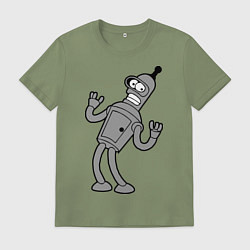 Футболка хлопковая мужская Bender Error, цвет: авокадо