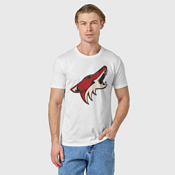 Футболка хлопковая мужская Phoenix Coyotes, цвет: белый — фото 2