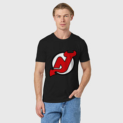 Футболка хлопковая мужская New Jersey Devils, цвет: черный — фото 2