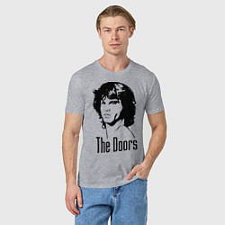 Футболка хлопковая мужская The Doors, цвет: меланж — фото 2
