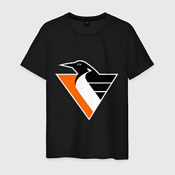 Футболка хлопковая мужская Pittsburgh Penguins, цвет: черный