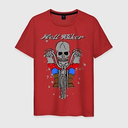 Мужская футболка Скелет-байкер