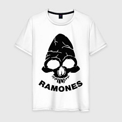 Футболка хлопковая мужская Ramones, цвет: белый