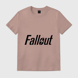 Футболка хлопковая мужская Fallout, цвет: пыльно-розовый