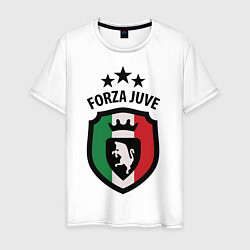 Футболка хлопковая мужская Forza Juventus, цвет: белый