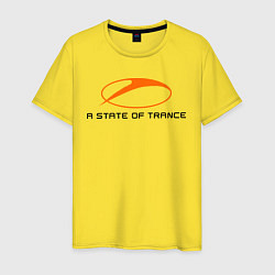Футболка хлопковая мужская A State of Trance, цвет: желтый