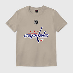 Футболка хлопковая мужская Washington Capitals: Ovechkin 8, цвет: миндальный