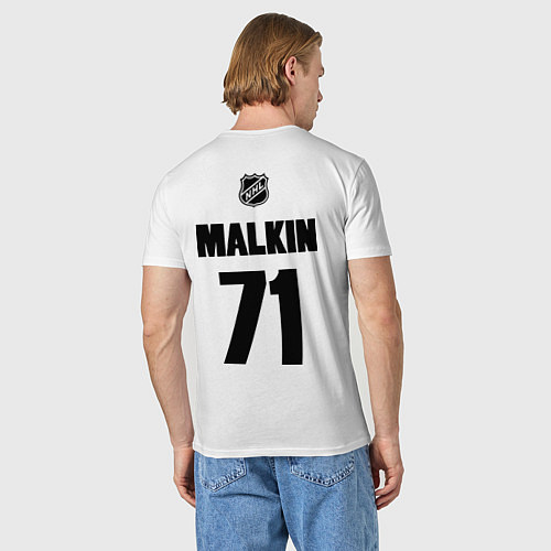 Мужская футболка Pittsburgh Penguins: Malkin 71 / Белый – фото 4