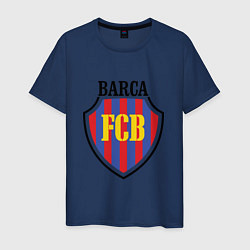 Футболка хлопковая мужская Barca FCB, цвет: тёмно-синий