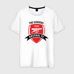 Футболка хлопковая мужская FC Arsenal: The Gunners, цвет: белый