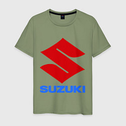 Футболка хлопковая мужская Suzuki, цвет: авокадо