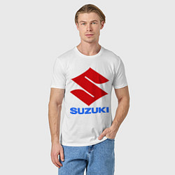 Футболка хлопковая мужская Suzuki, цвет: белый — фото 2
