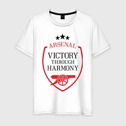 Футболка хлопковая мужская Arsenal: Victory Harmony, цвет: белый