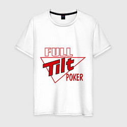 Футболка хлопковая мужская Full Tilt Poker, цвет: белый