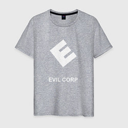 Футболка хлопковая мужская Evil corporation, цвет: меланж