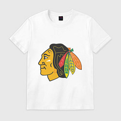 Футболка хлопковая мужская Chicago Blackhawks, цвет: белый