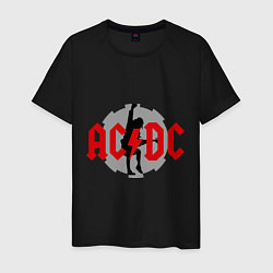 Футболка хлопковая мужская AC/DC: Angus Young, цвет: черный