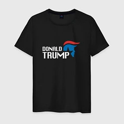Футболка хлопковая мужская Donald Trump Logo, цвет: черный